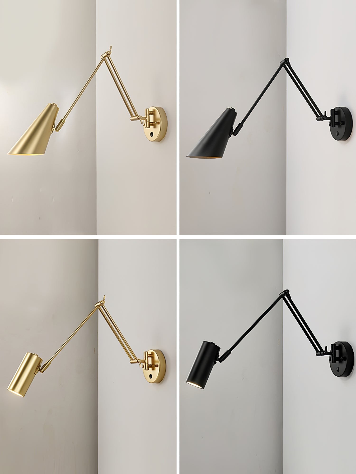 Wandlamp met zwenkarm HL1202