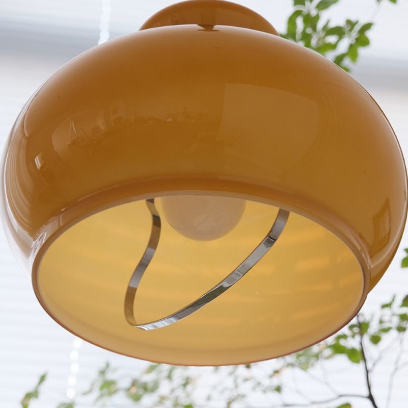 Lunea Nordic verstelbare retro hanglamp van crèmekleurig glas HL3508