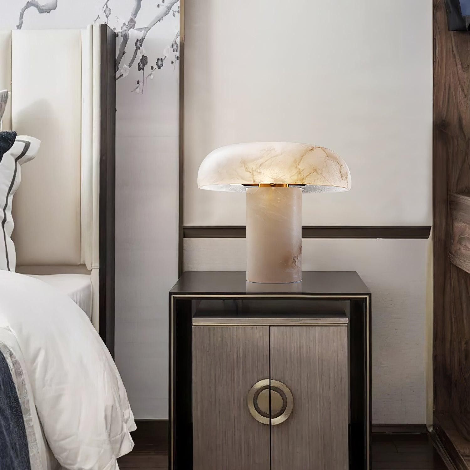 Creatieve minimalistische luxe albasten tafellamp voor slaapkamer HL677