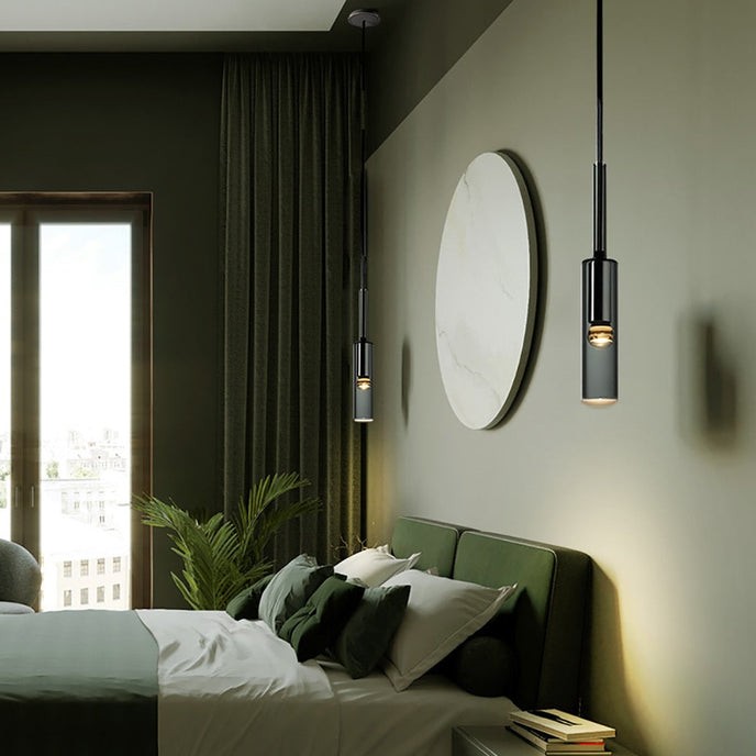 Moderne cilindrische glazen hanglamp HL961