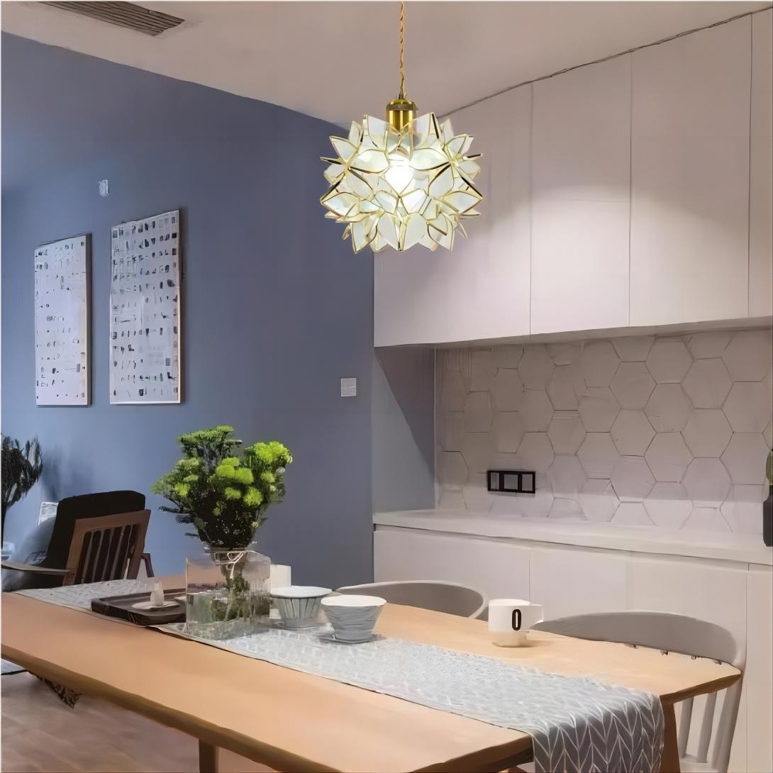 Romantische Handgeblazen Glazen Bloemen Hanglamp HL85