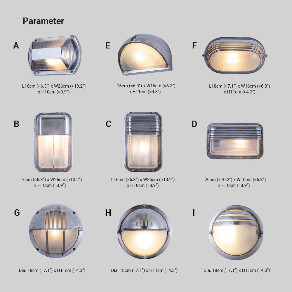 Waterdichte wandlamp in vintage industriële stijl HL955