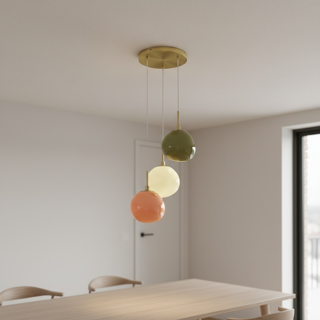 Hanglamp van opaalglas met meerdere tinten - Cluster hanglamp HL1780