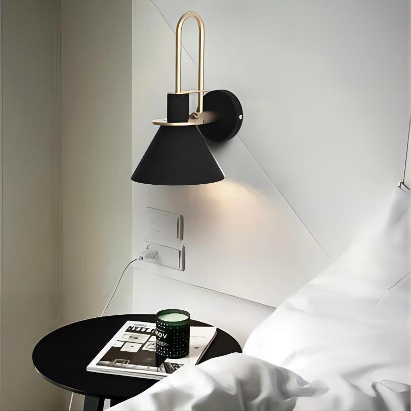 Scandinavische Macaron metalen wandlamp met trompet HL55