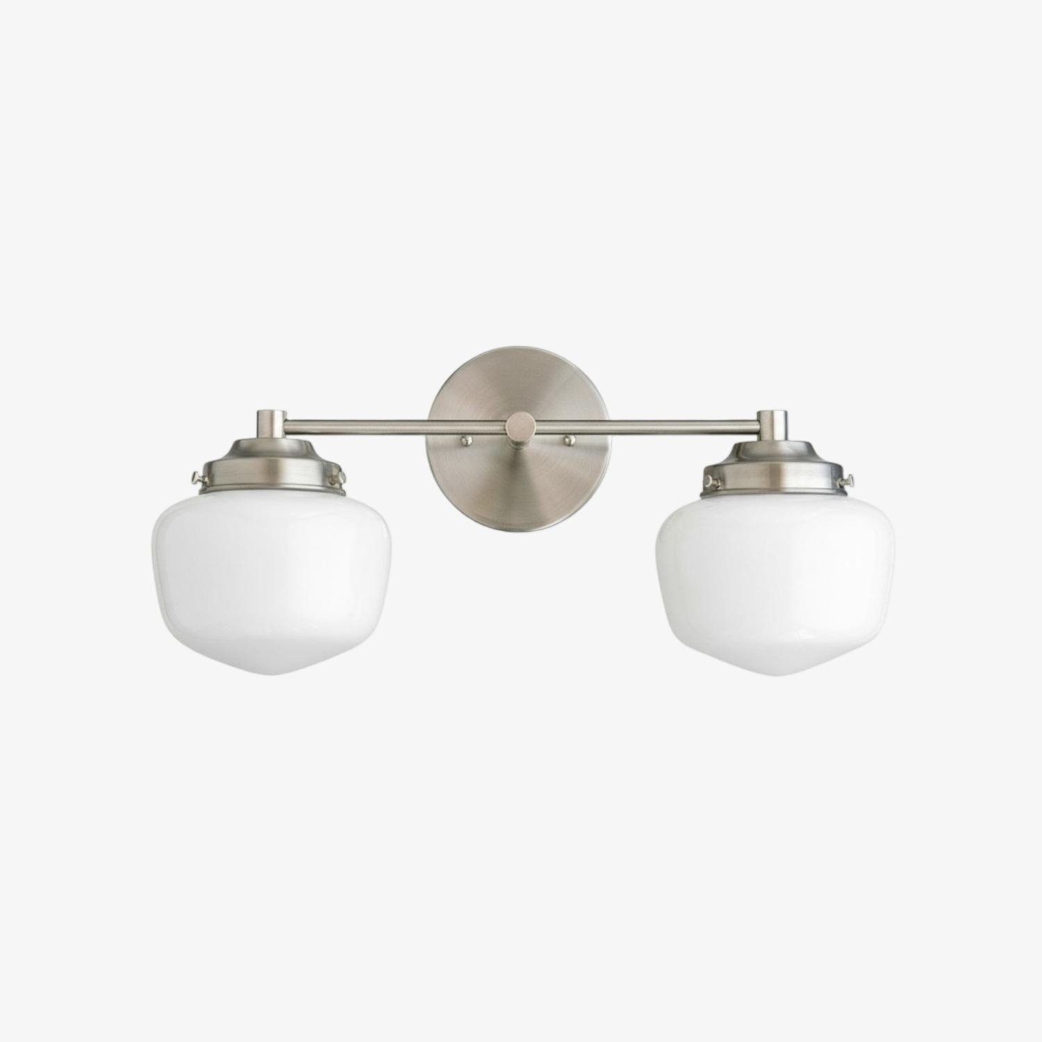 Opalume glazen Art Deco badkamerlamp - wandlamp met witte glazen kappen HL1668