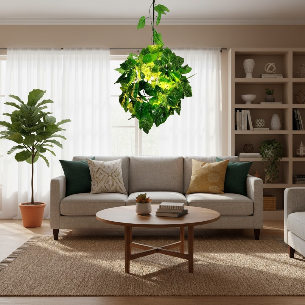 Boltvein hanglamp met natuurlijke uitstraling - Botanisch-industriële fusie voor een modern interieur HL2414