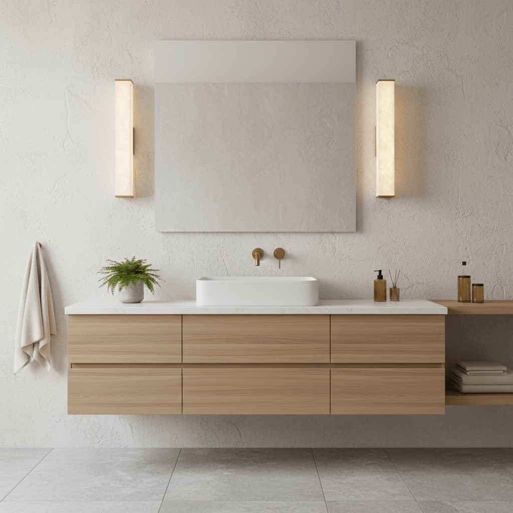Kubusvormige albasten wandlamp HL2951