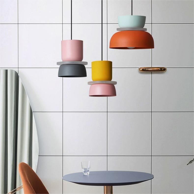 Macri Acryl Kleurrijke Komvormige Hanglamp - Moderne Levendige Hanglamp voor de Keuken