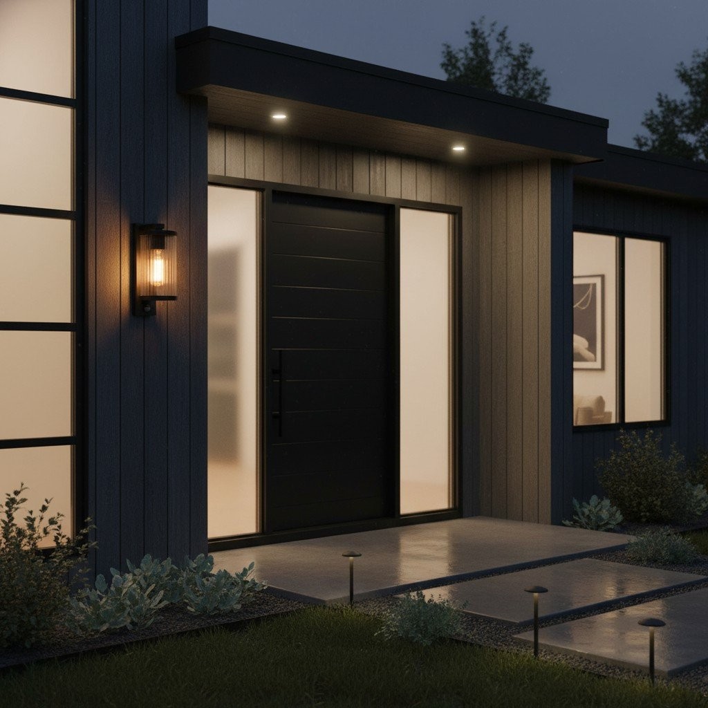 Karbonis Moderne Buitenwandlamp - Bewegingssensor Beveiligingslamp voor Veranda en Tuin HL2205
