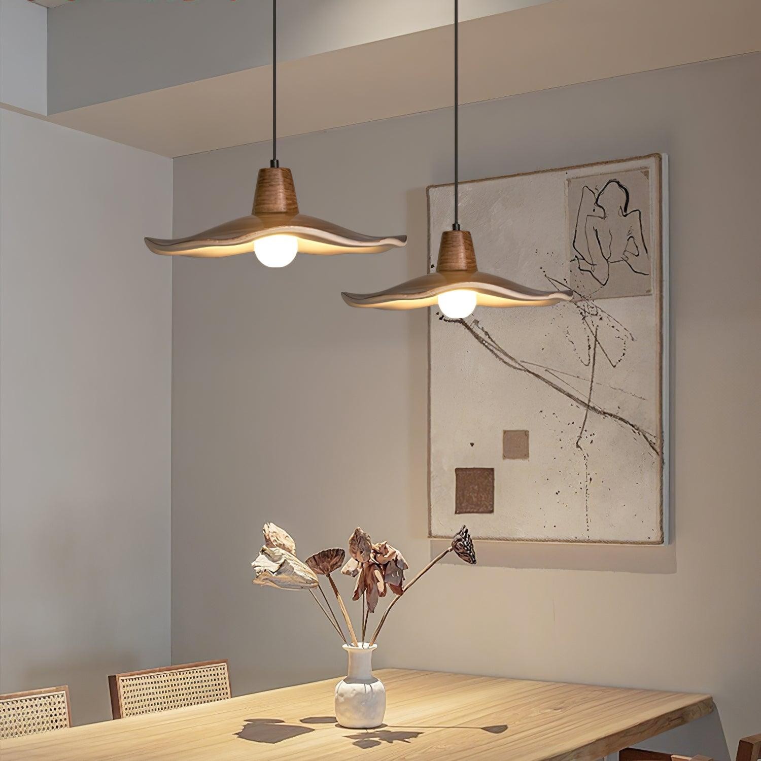 Zwarte imitatie walnoot houtnerf keuken hanglamp HL864