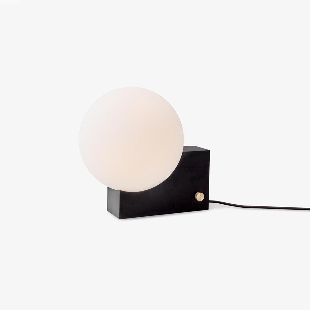 Geometrische lampenvoet glazen bol tafellamp HL523