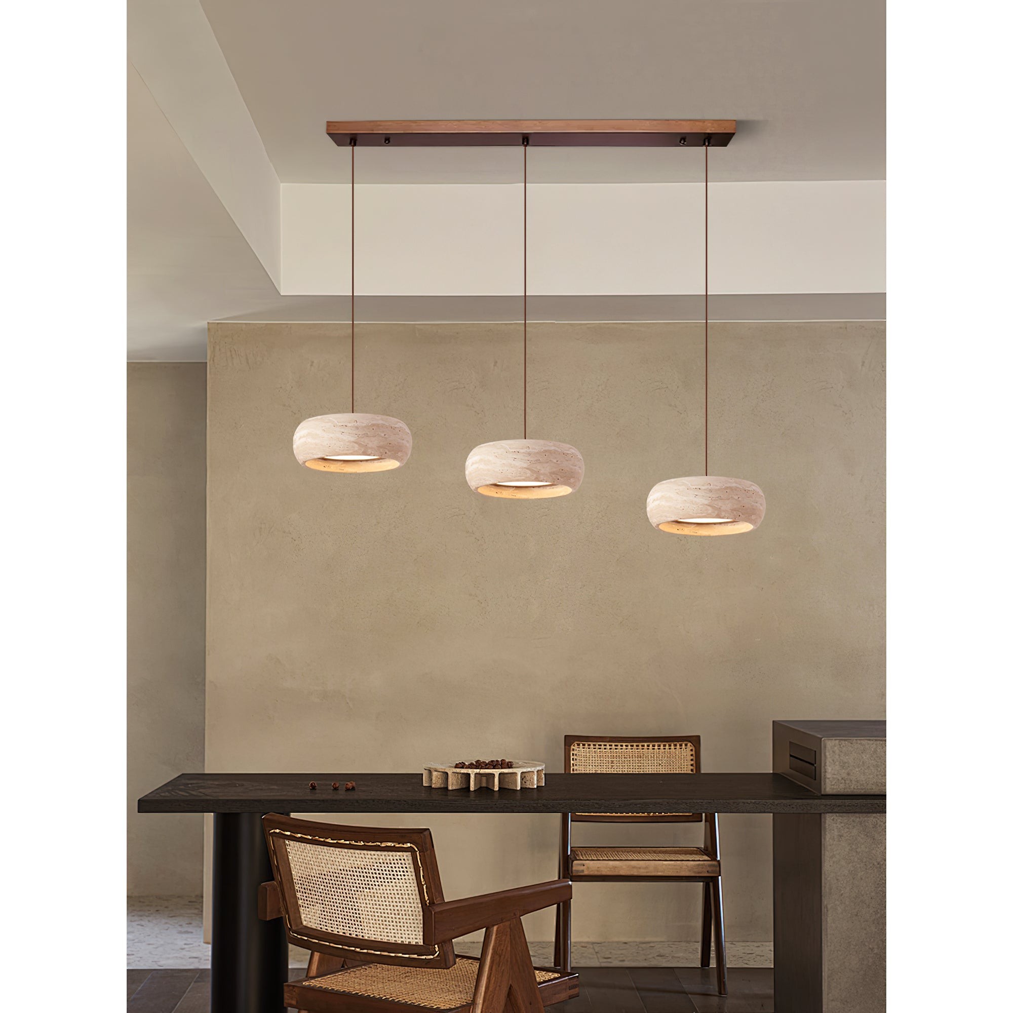 Travertin trommelvormige hanglamp HL3161