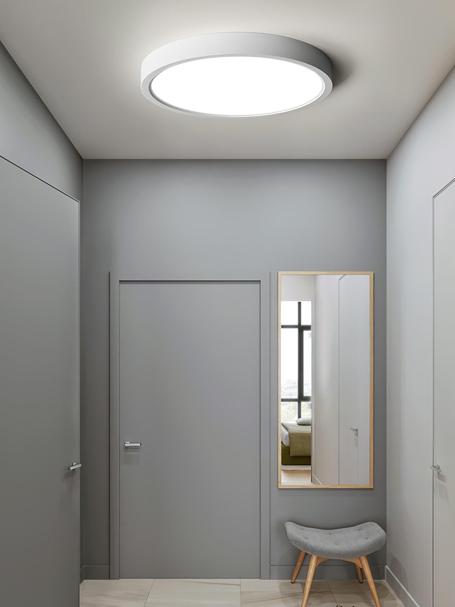 Minimalistische moderne ronde plafondlamp van acryl voor slaapkamer HL340