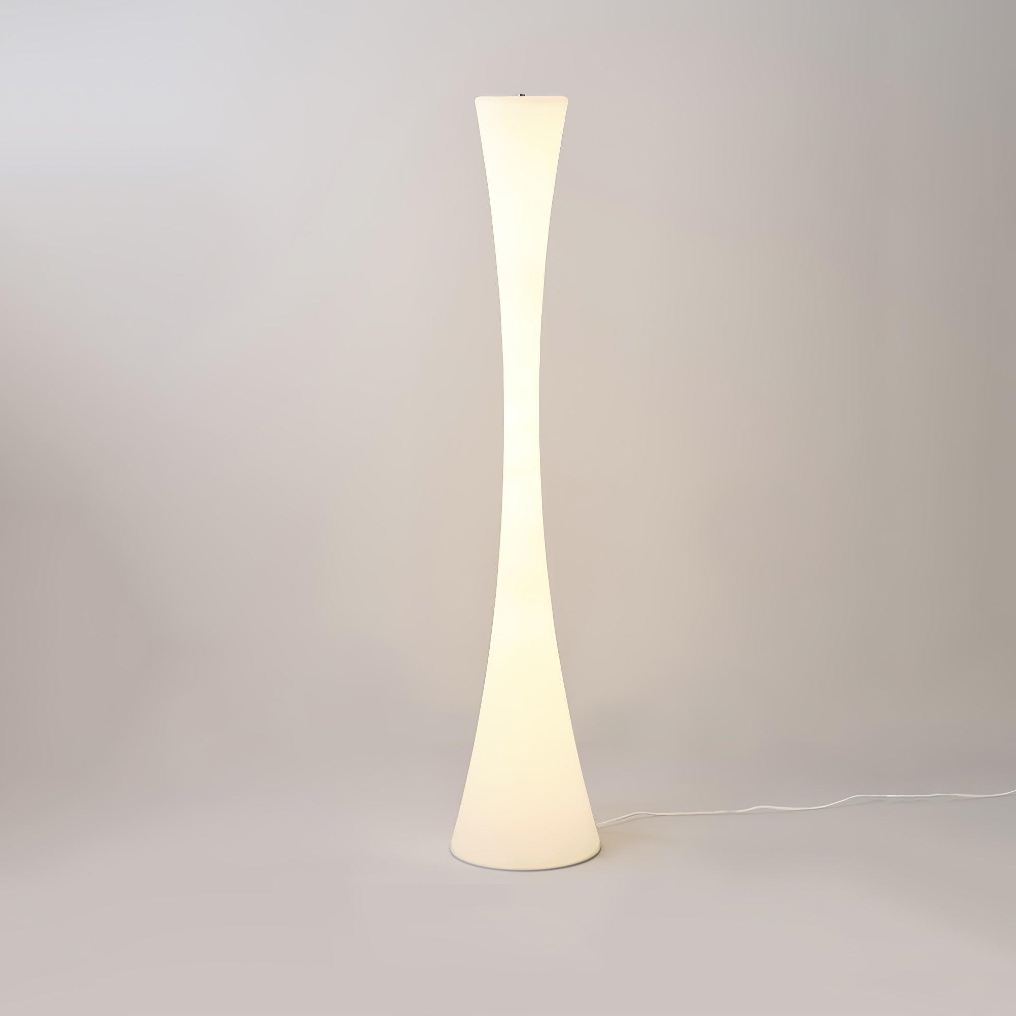 Romantische eenvoudige witte kolomvloerlamp HL997