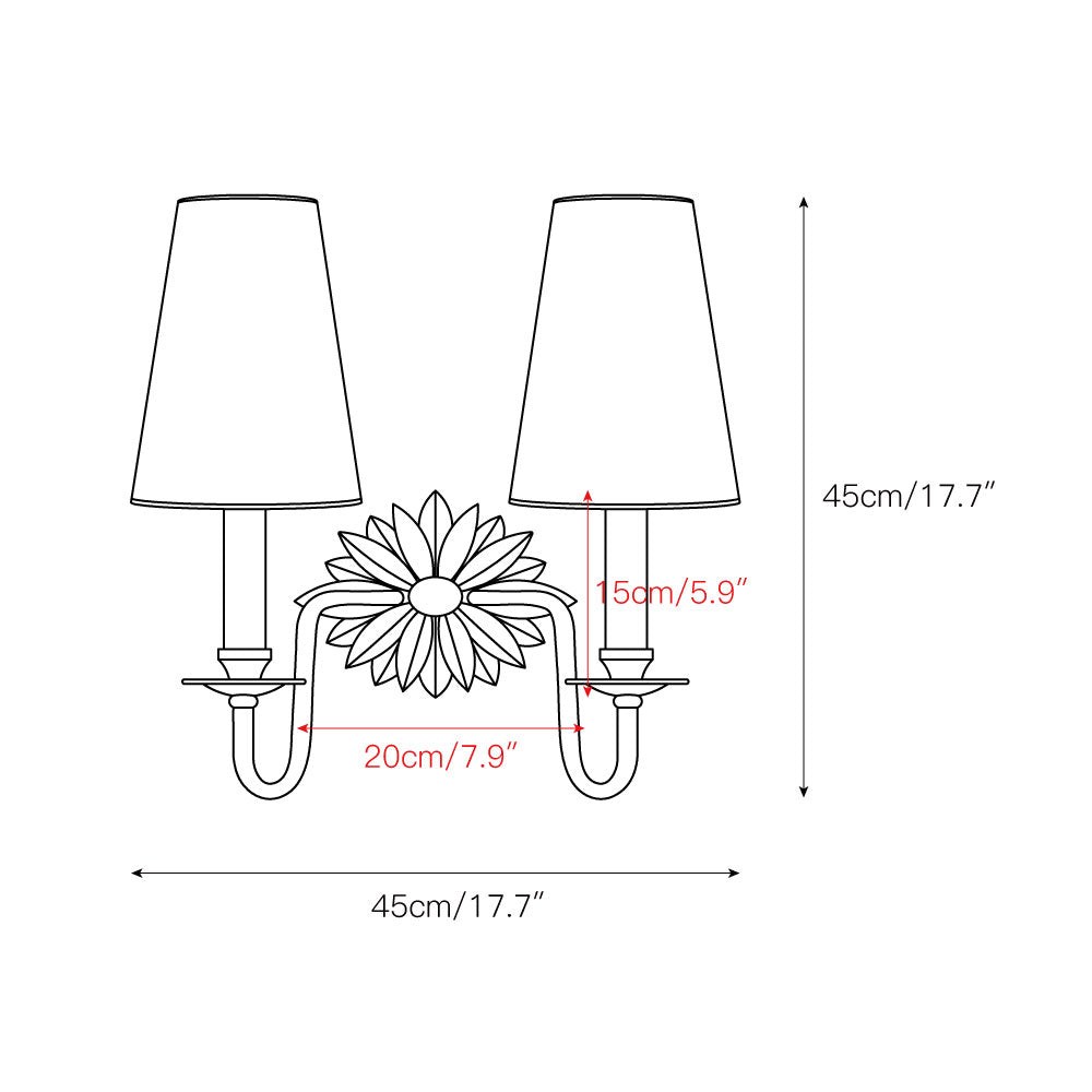 Demeter dubbele wandlamp HL3147