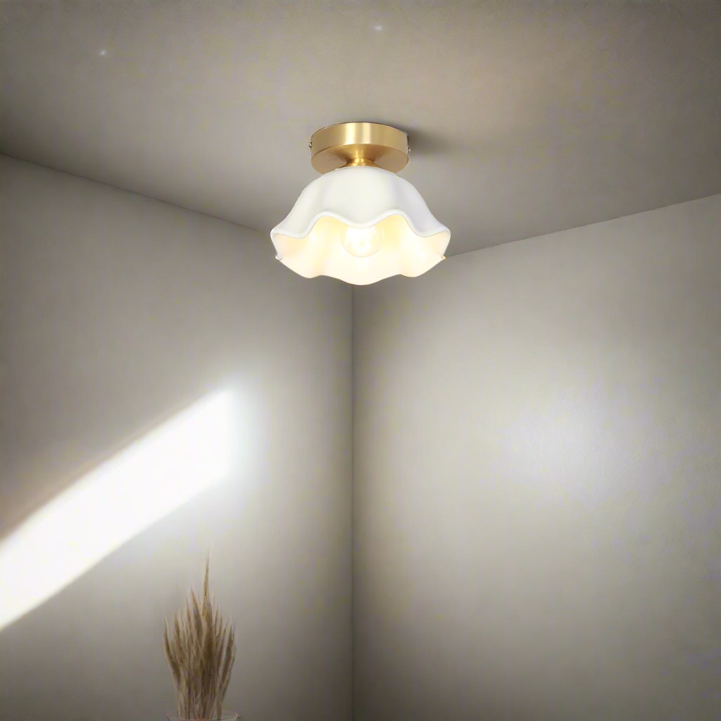 Blossom Glow Mid-Century keramische plafondlamp HL3505