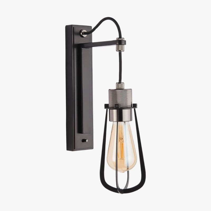 Readium Industriële metalen wandlamp - Moderne tuimelschakelaar voor woonkamer en studeerkamer HL2082