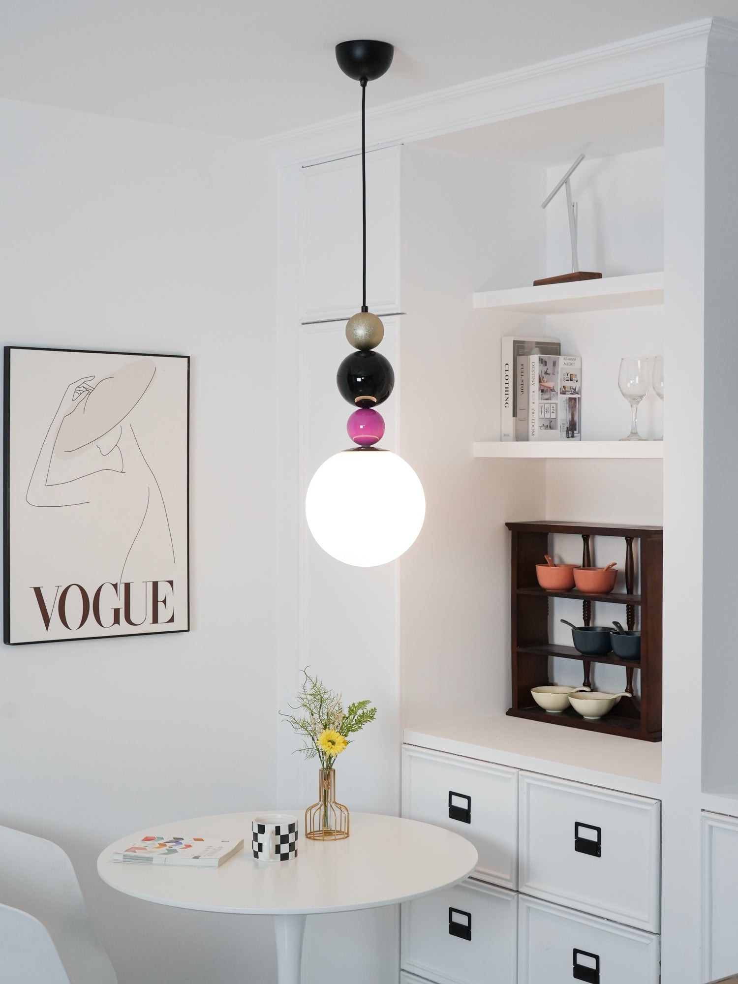 Ronde ballen stapelbare roze hanglamp HL761