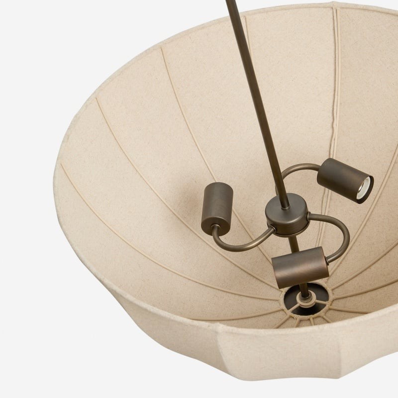 Lumarys hanglamp / plafondlamp - Botanisch geïnspireerde linnen kap voor eetkamer of woonkamer HL1879
