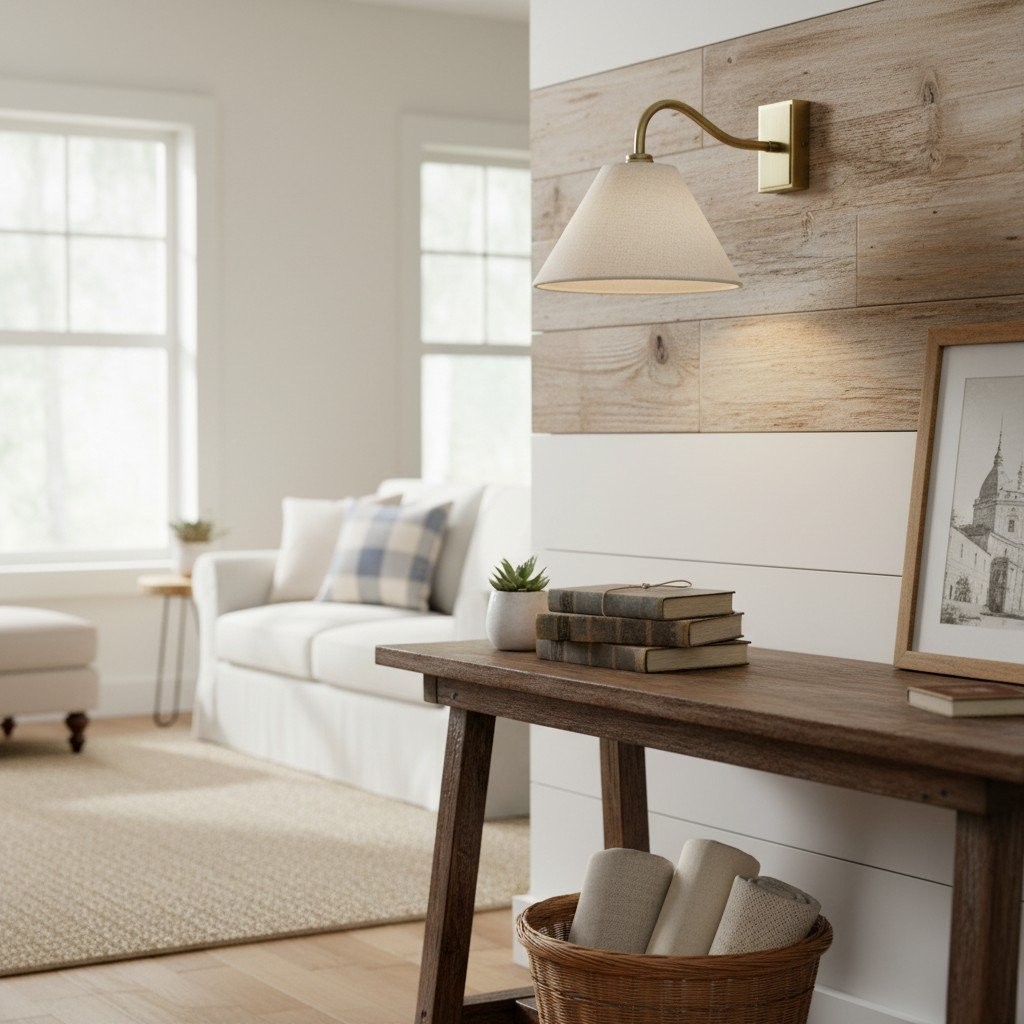 Lumweve wandlamp - geplooide kap, verfijnde wandlamp voor gang en studeerkamer HL2111