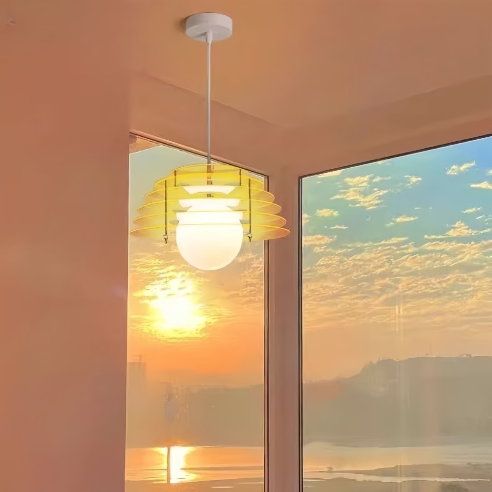 Sunrise Hanglamp - Acryl Bauhaus-Ontwerp Voor Sfeervolle Gloed HL1044