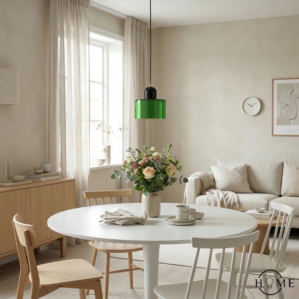 Kalo Cilinder Hanglamp - Glazen Lamp in Scandinavische Stijl voor Eet en Slaapkamer HL107
