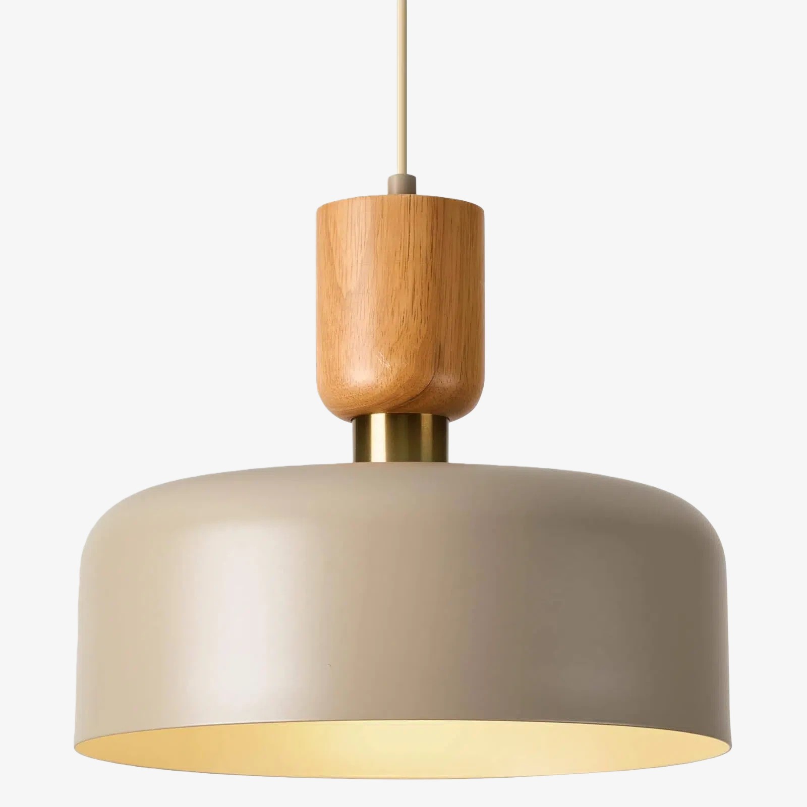 Orbulis Ronde Hanglamp met Houtnerf - Moderne Metalen Hanglamp voor de Eetkamer HL2366