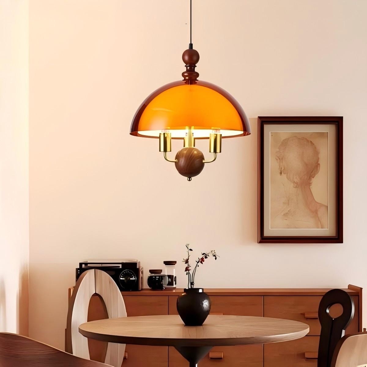 Middeleeuwse zonsondergang hanglamp - Acryl zwenkarmlamp HL1833