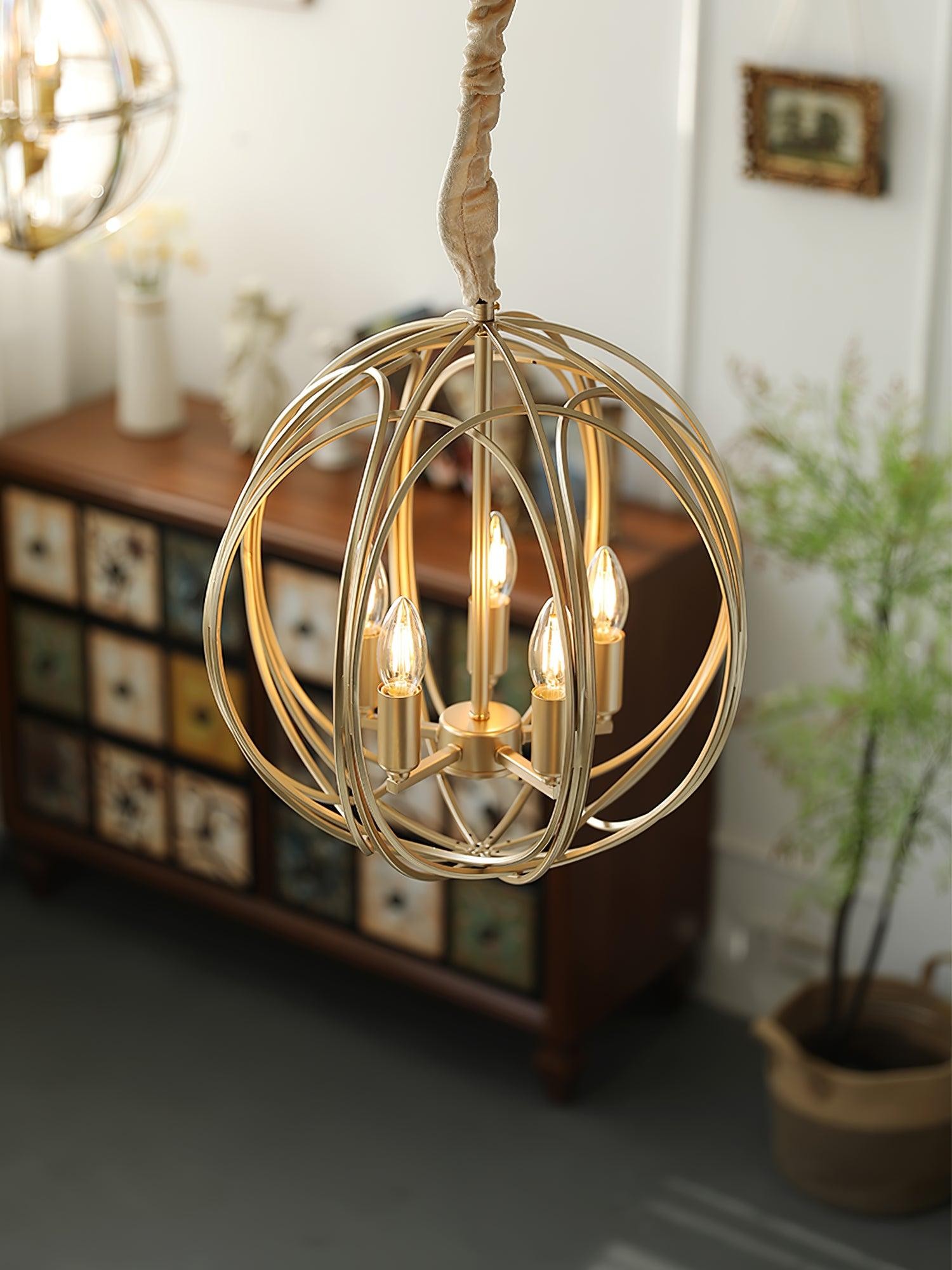 Holle metalen lijn retro hanglamp HL657