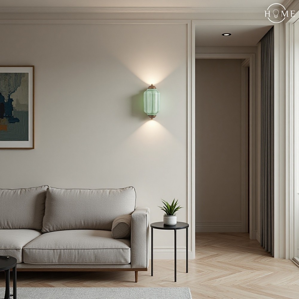 Eloise Long Pumpkin Retro Glazen Inbouw Wandlamp HL951