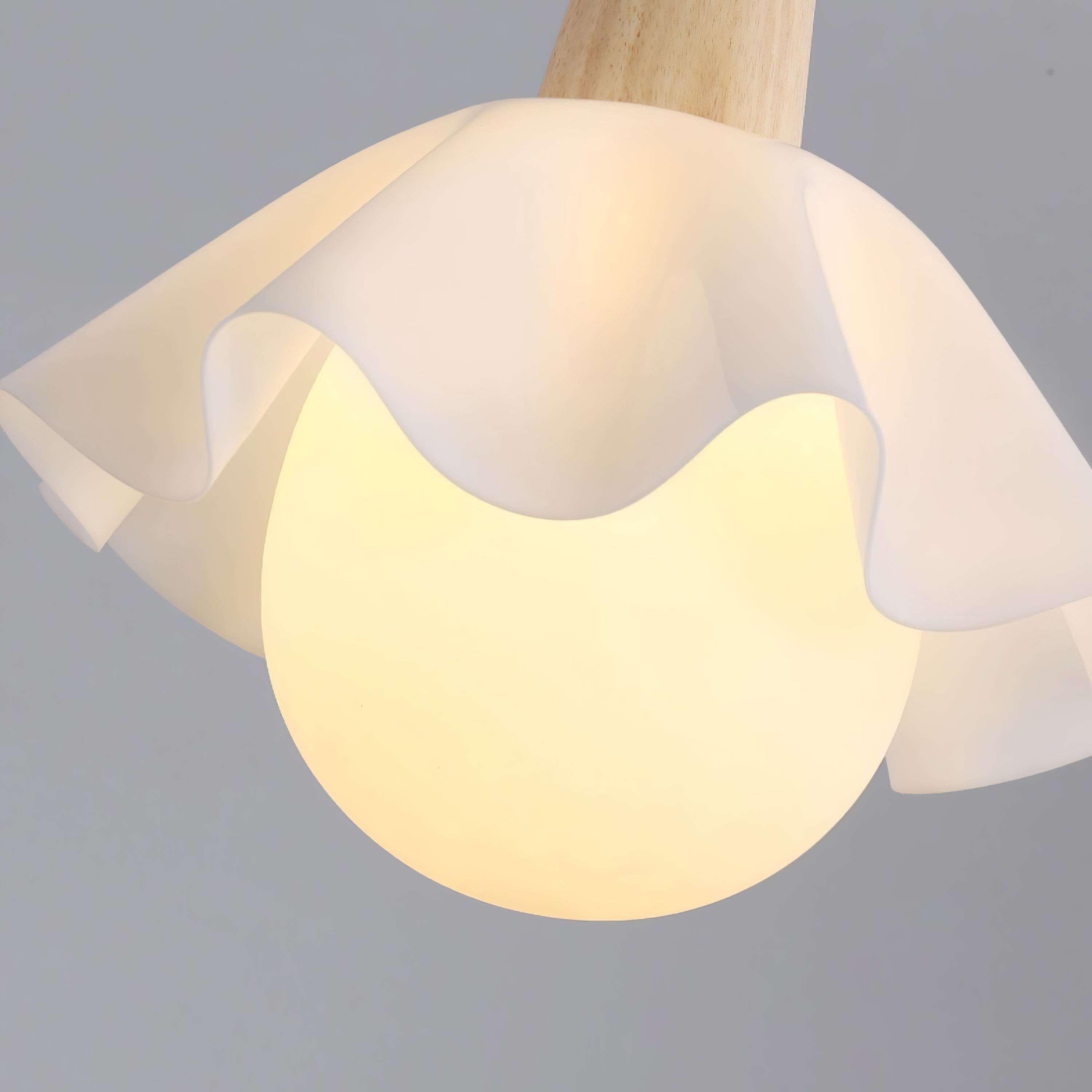 Houten hanglamp met bloemen in Scandinavische stijl HL1246