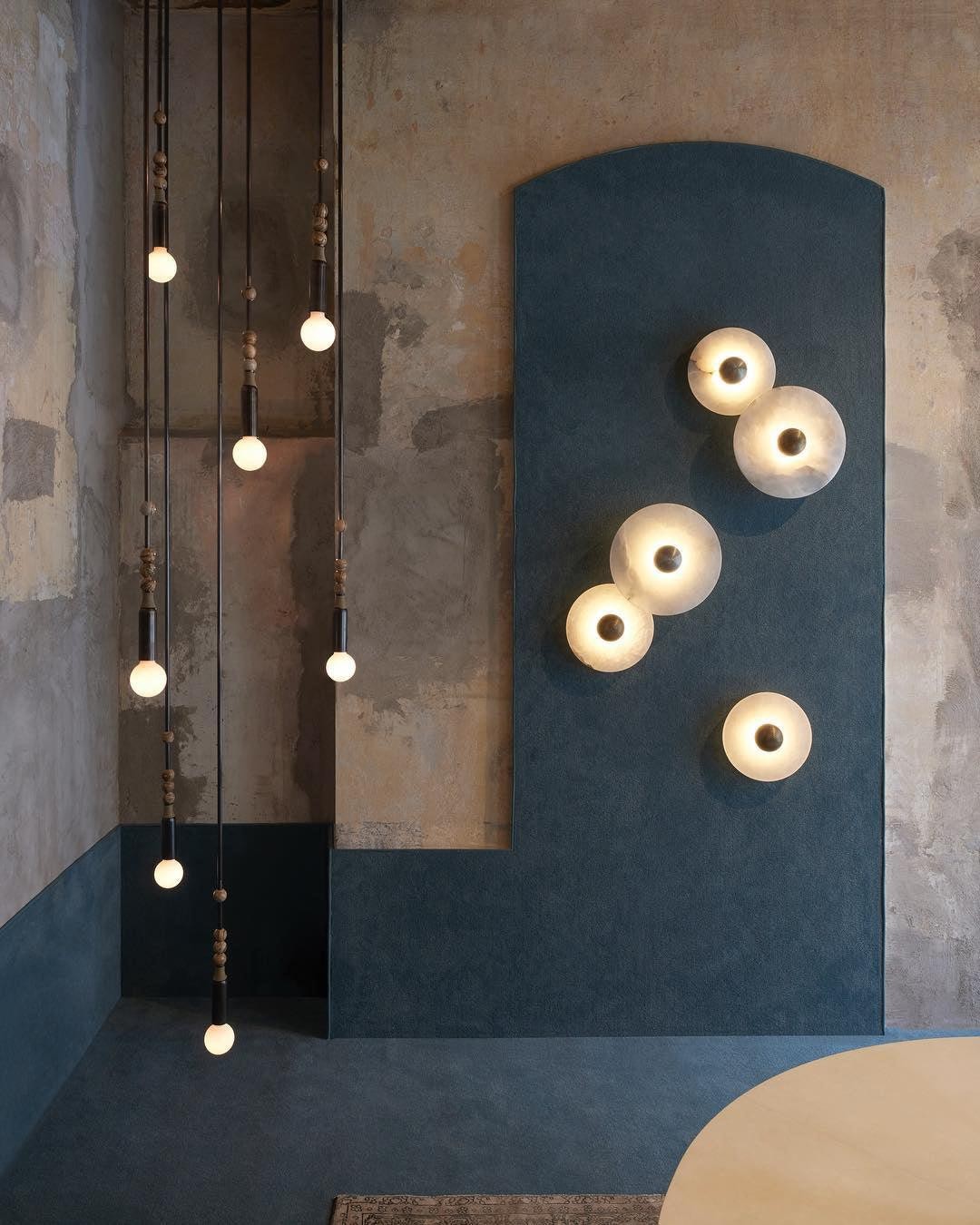 Creatieve marmeren ronde wandlamp HL717