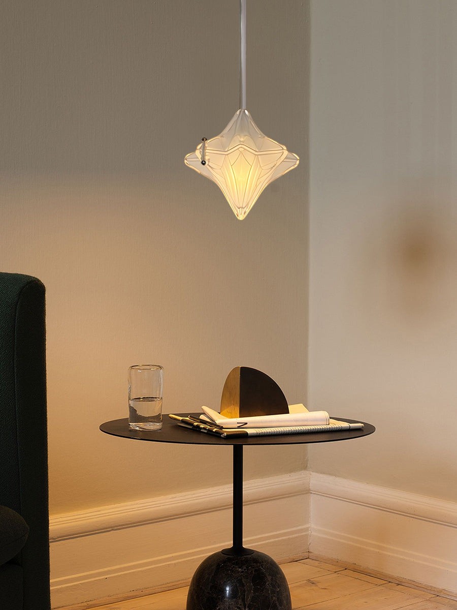 Art Deco Astris Elara Star hanglamp - hanglamp van matglas met geometrische stijl HL1792