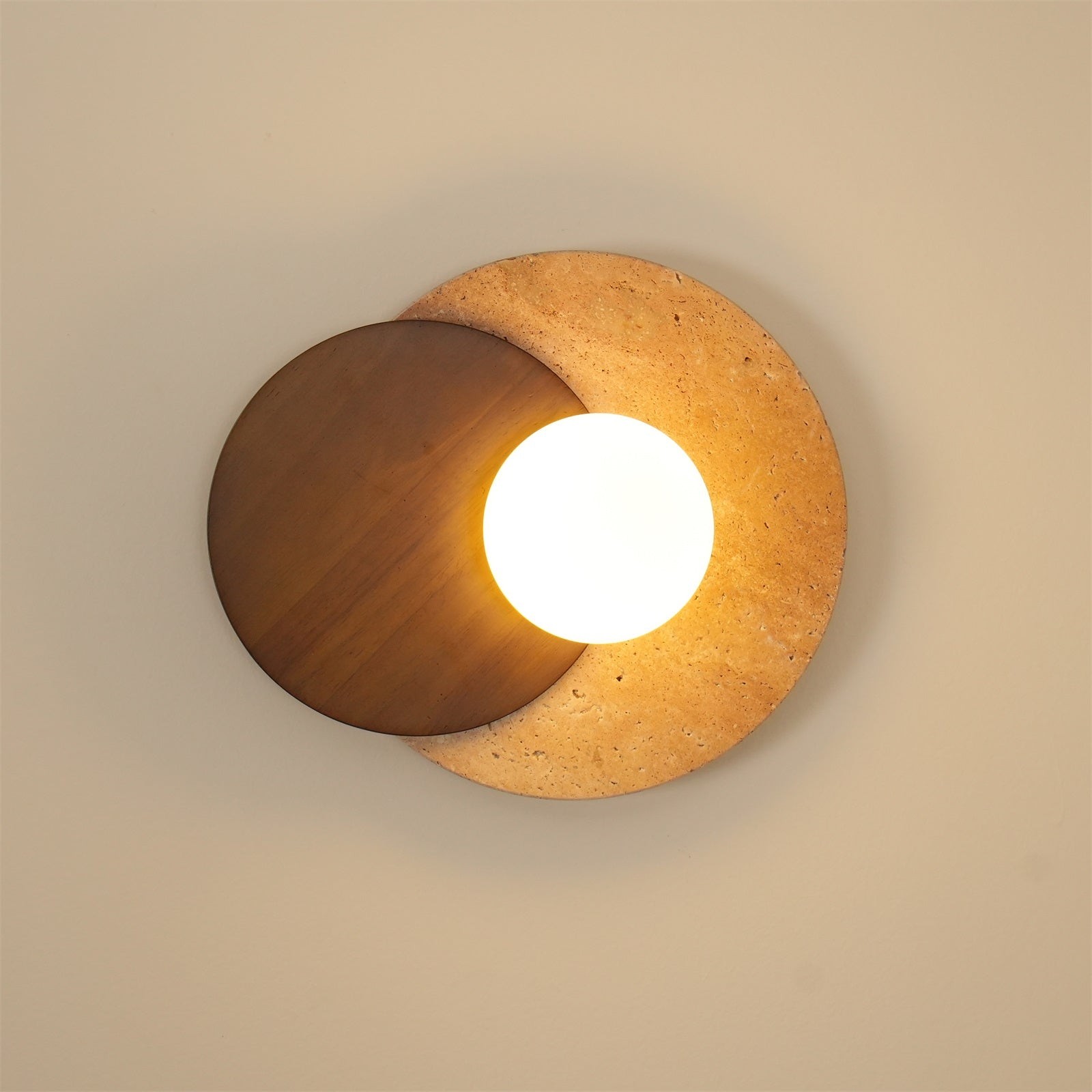 Eenvoudige dubbele cirkel splicing wandlamp HL646