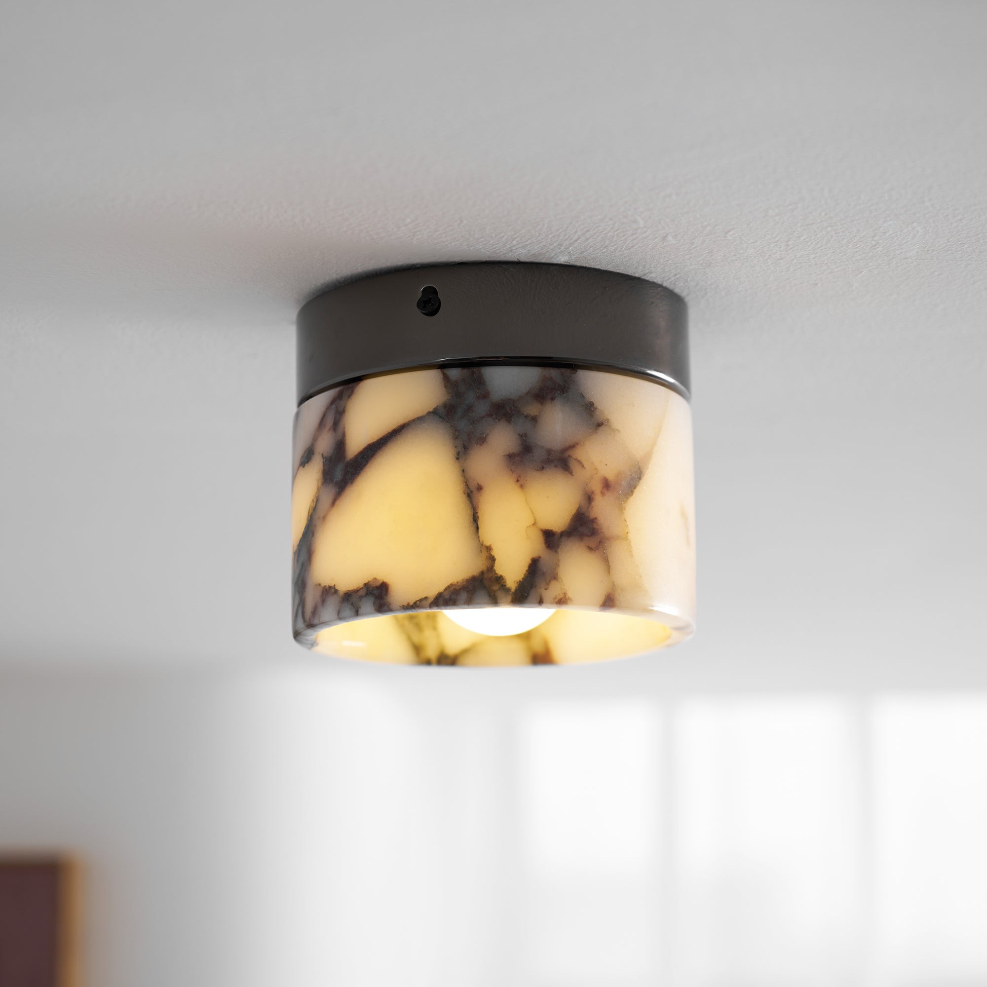 Ronde marmeren plafondlamp HL3180