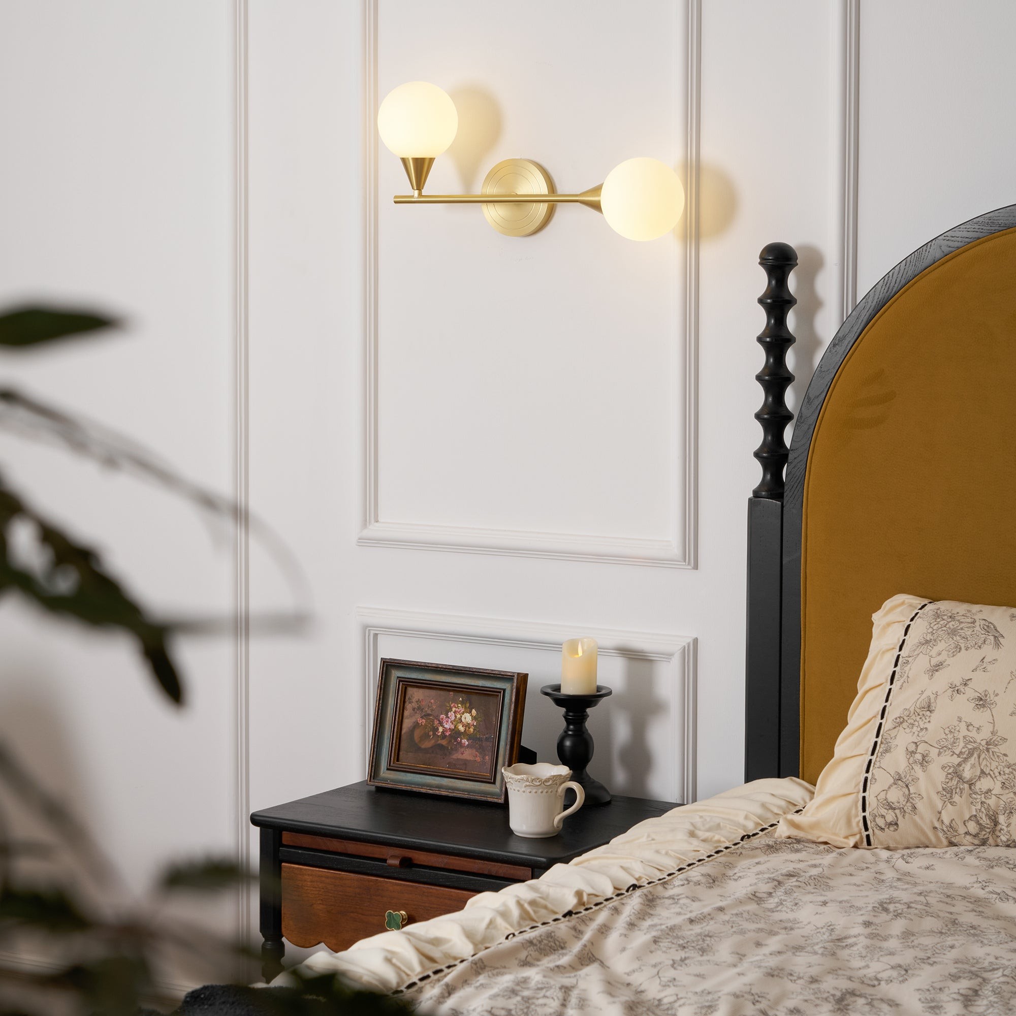 Holten messing wandlamp met arm HL2962