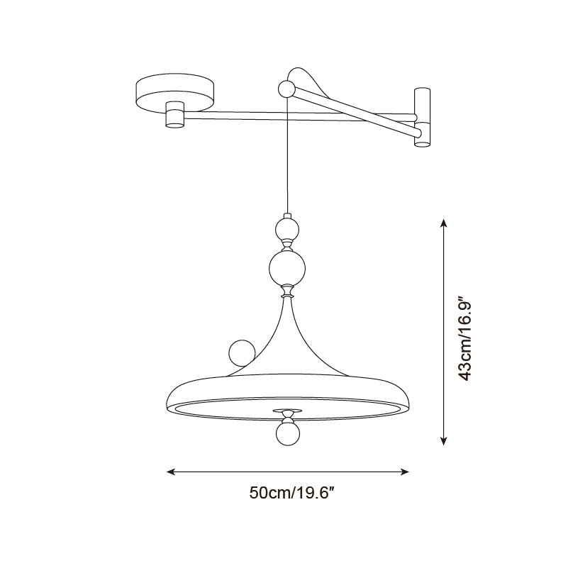 Ballora Swing Arm Hanglamp HL2693