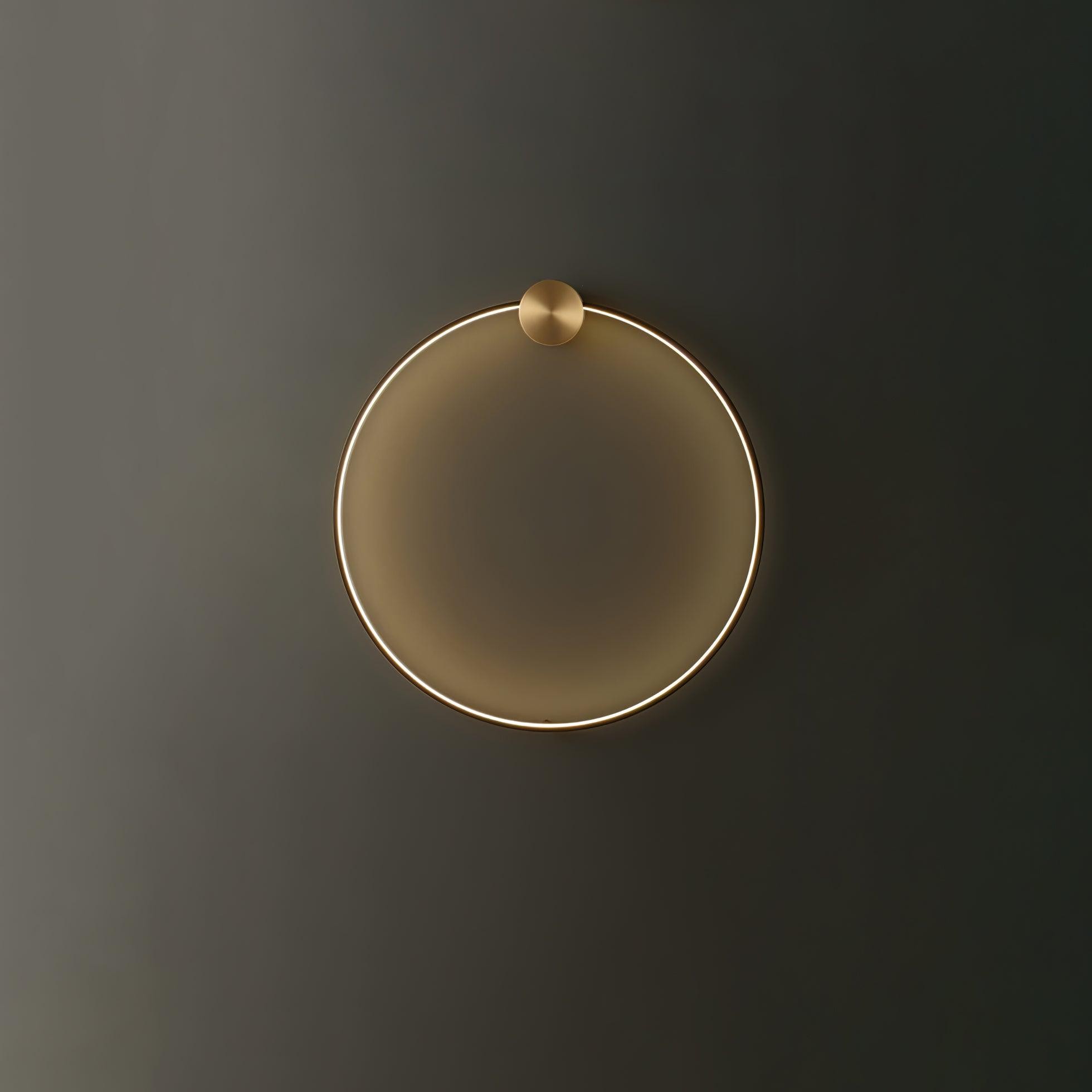 Minimalistische creatieve eenvoudige messing ronde LED-wandlamp HL776