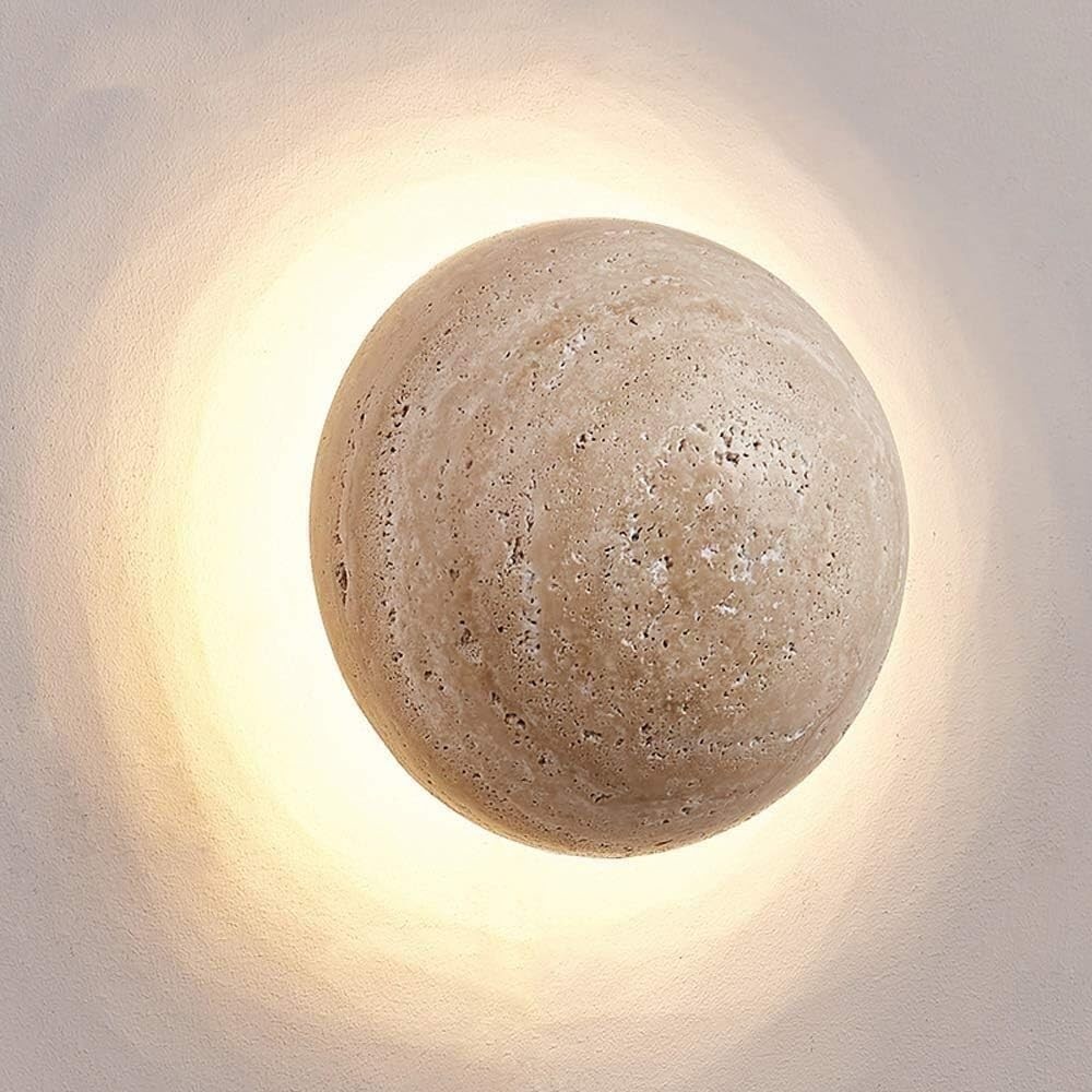 Amber Loft Travertin Ronde Wandlamp HL3438