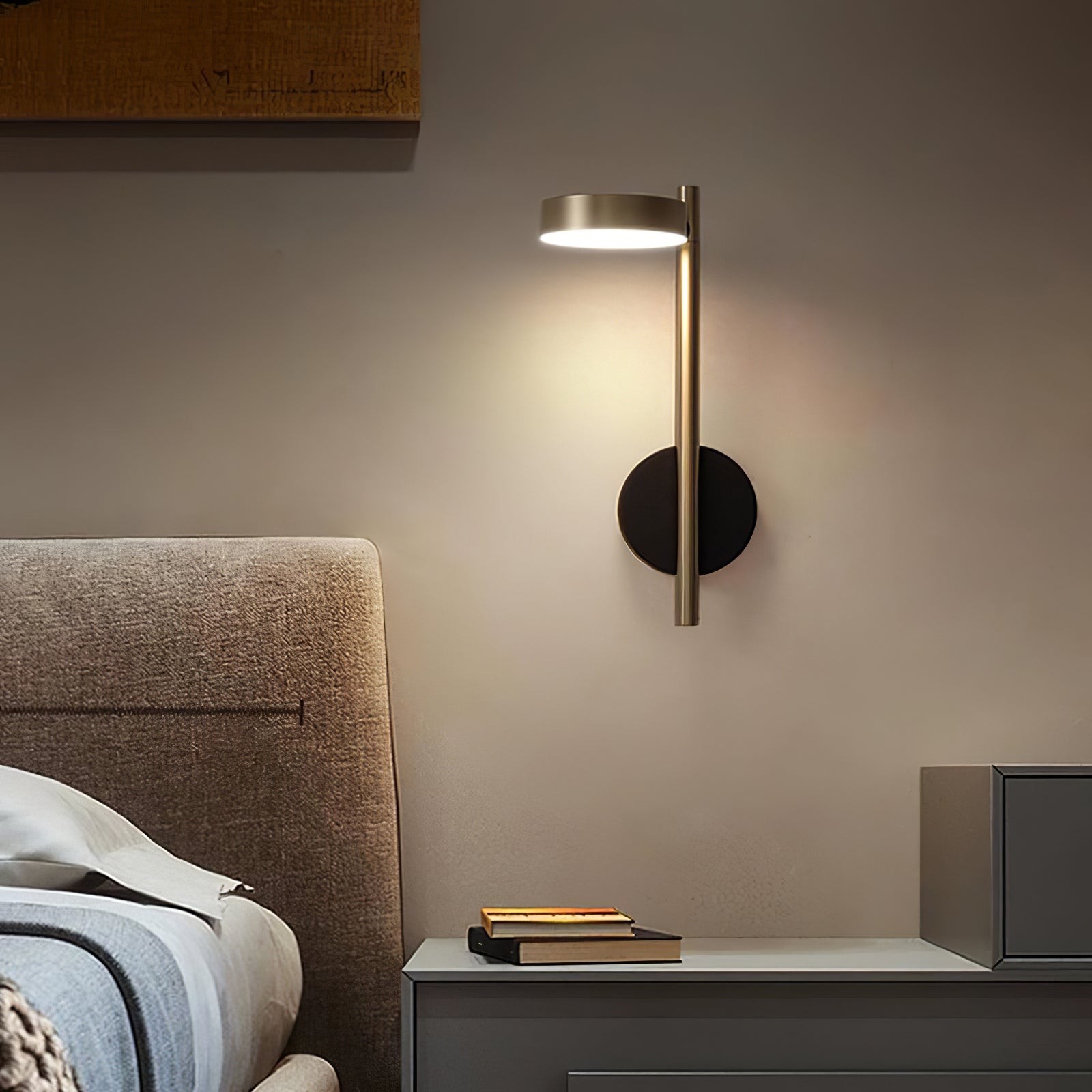 Italiaanse eenvoudige ronde metalen wandlamp HL453