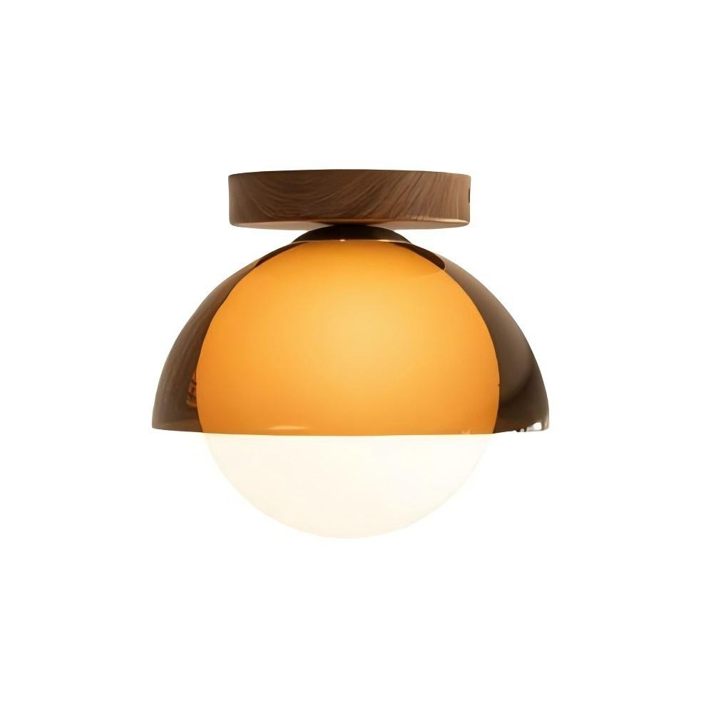 Sunset Globe Plafondlamp - Vintage Walnoot Design Accent HL1841
