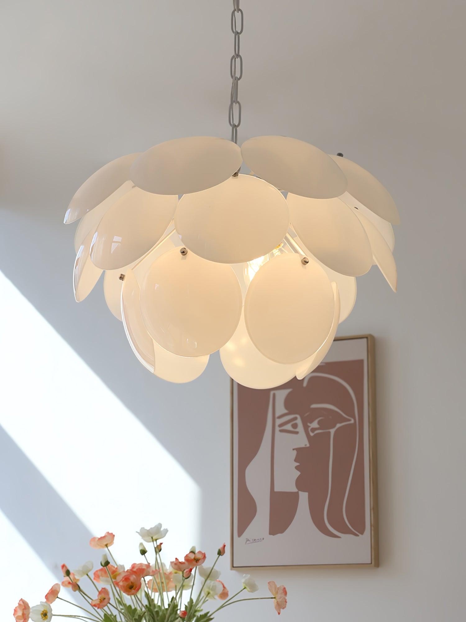 Luxe mode lichtgevende bloemblaadjes glazen kroonluchter HL581