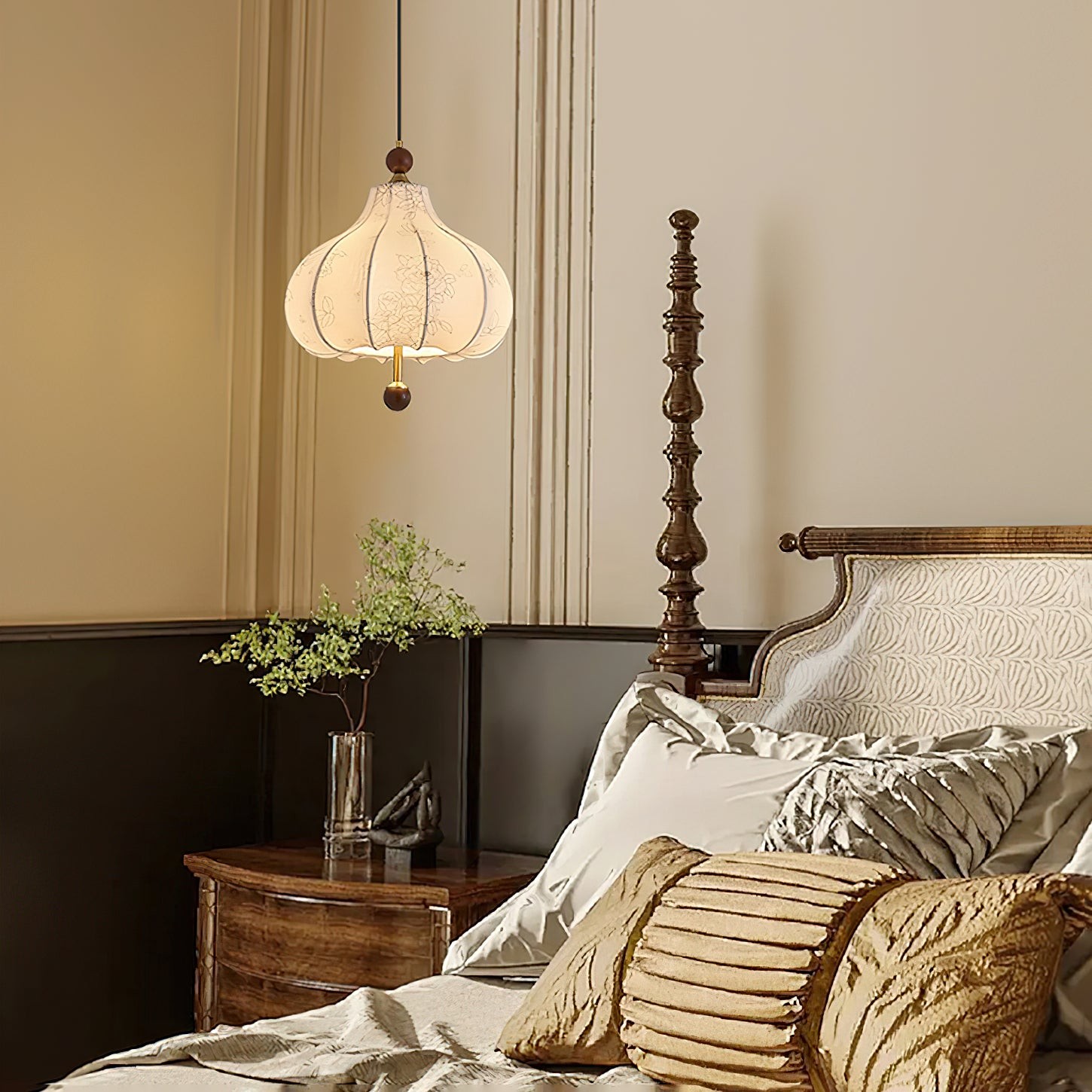 Franse Retro Stoffen Patroon Hanglamp HL496