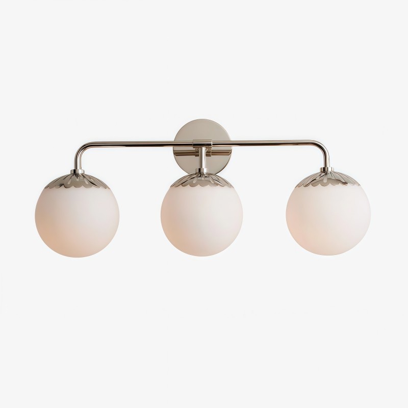 Vinbrea glazen bol wandlamp - minimalistische gebogen arm lamp voor de woonkamer HL2534