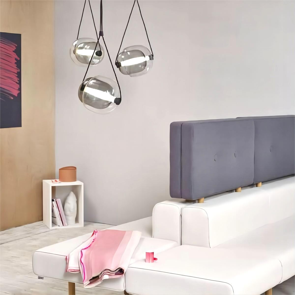 LED Capsula Hanglamp Gekleurd Glas