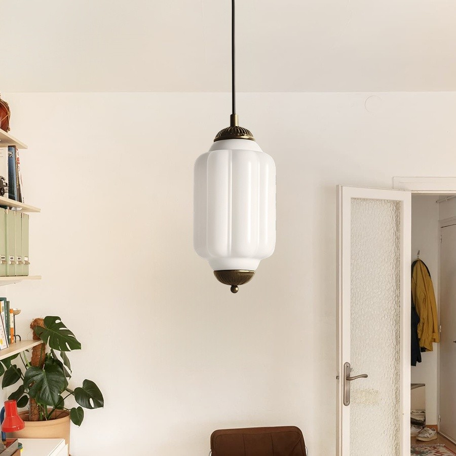 Eloise Eenvoudige Glazen Onregelmatige Lantaarn Hanglamp HL980