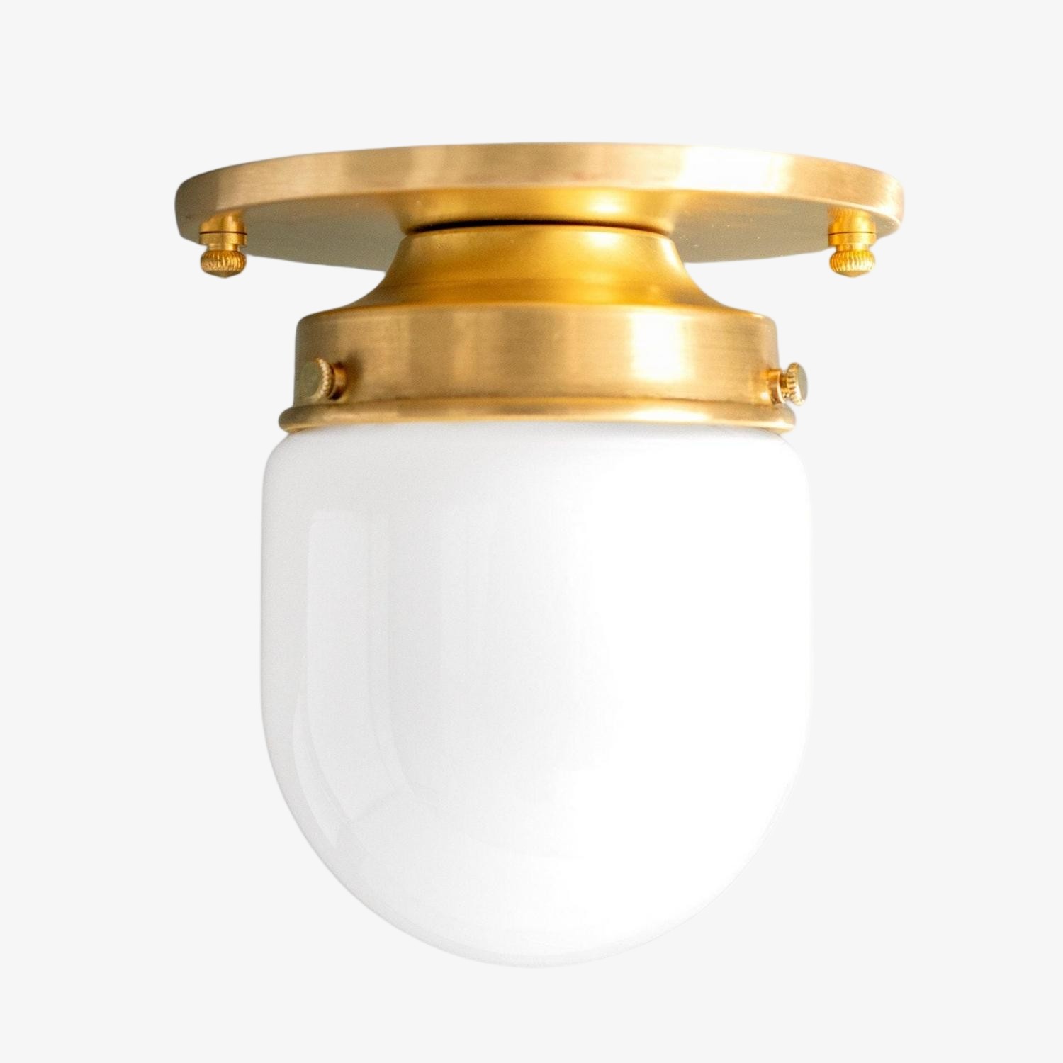 Opaalglas plafond- en wandlamp - Art Deco kleine bolvormige armatuur HL1662