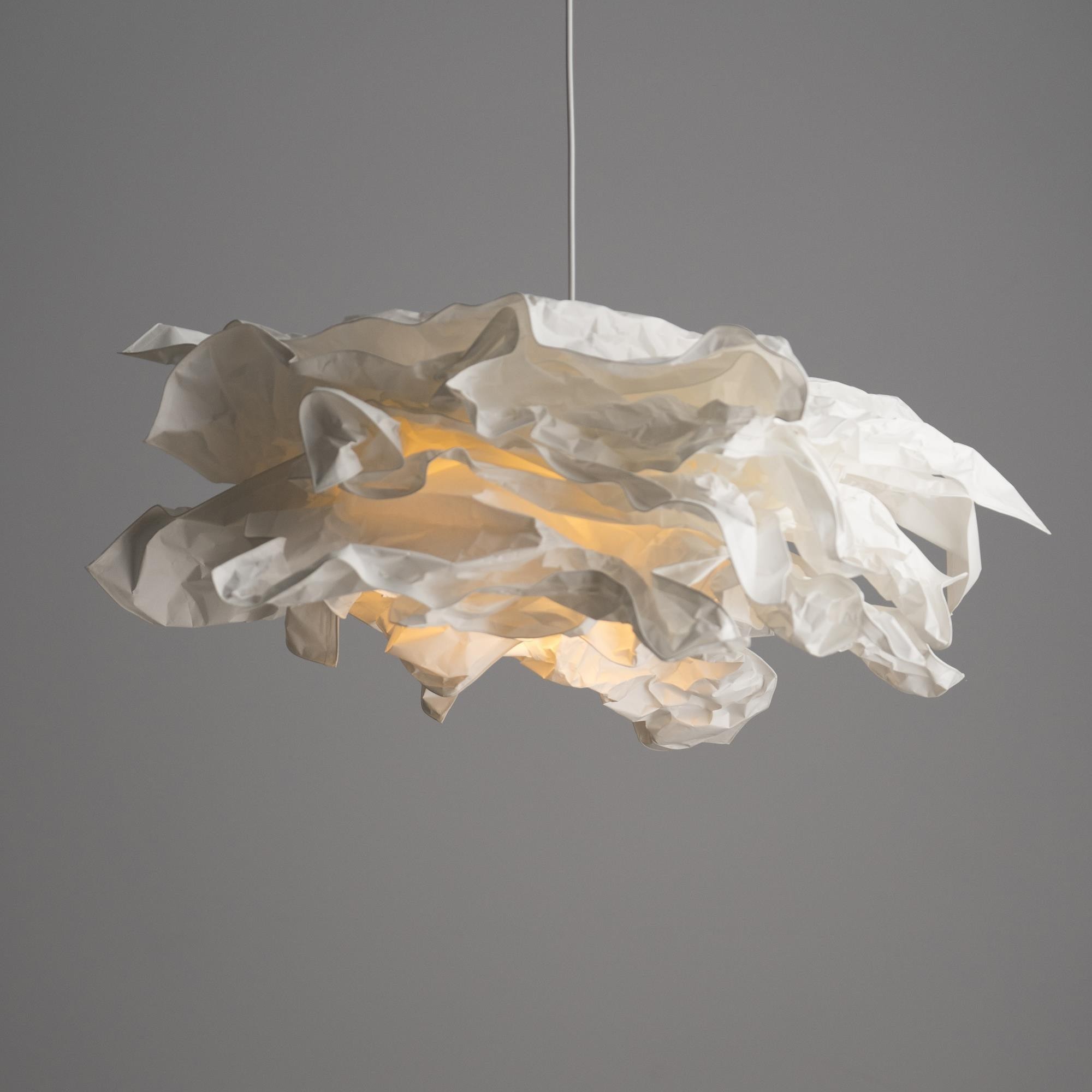 Moderne crèmekleurige papieren hanglamp HL636