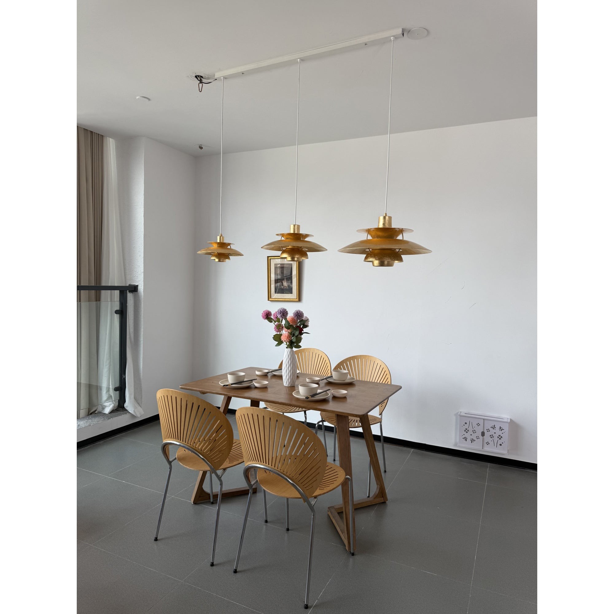 Hanglamp HL3315 met gouden folie
