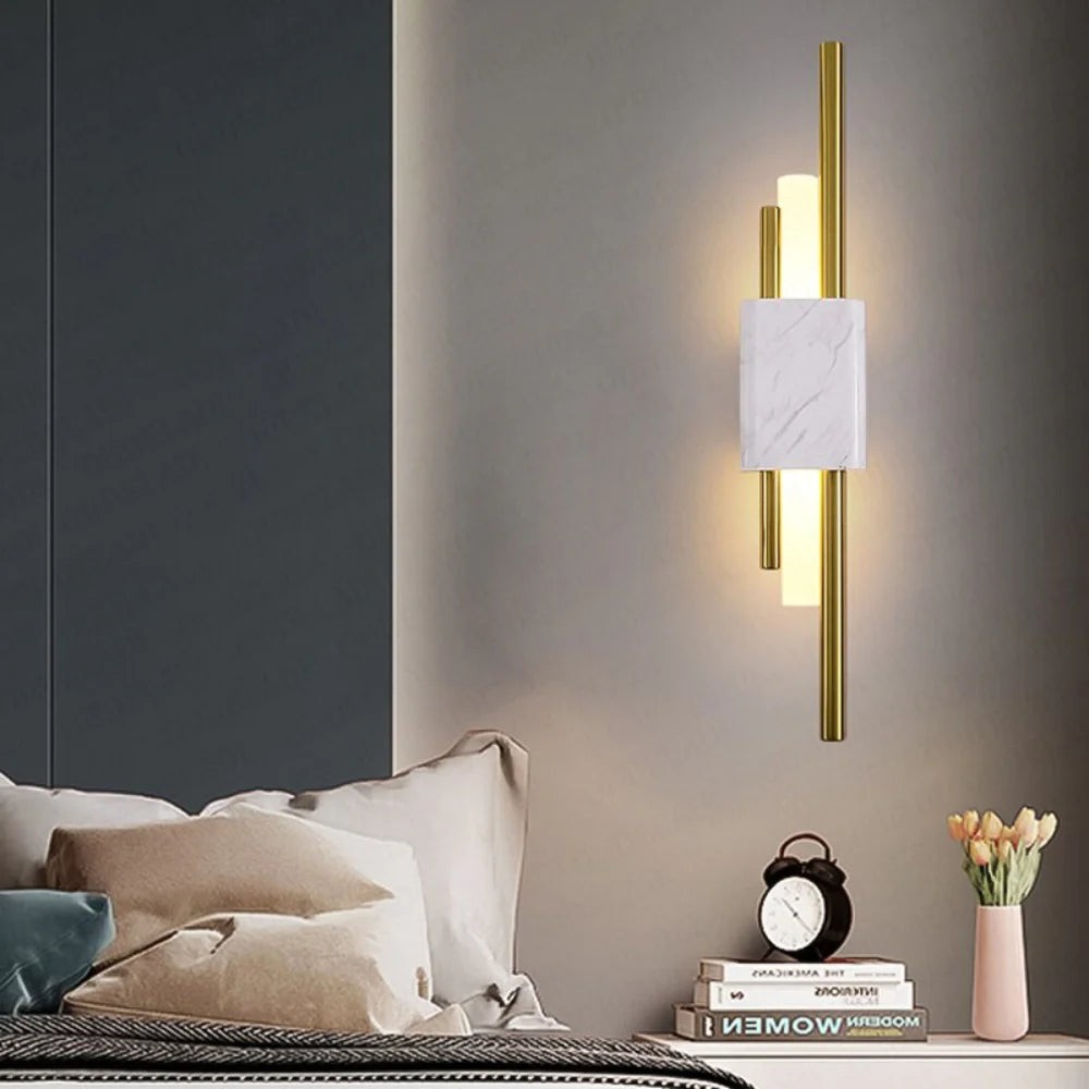 Verfijnde Radiance Marmeren Accent Wandlamp HL3340